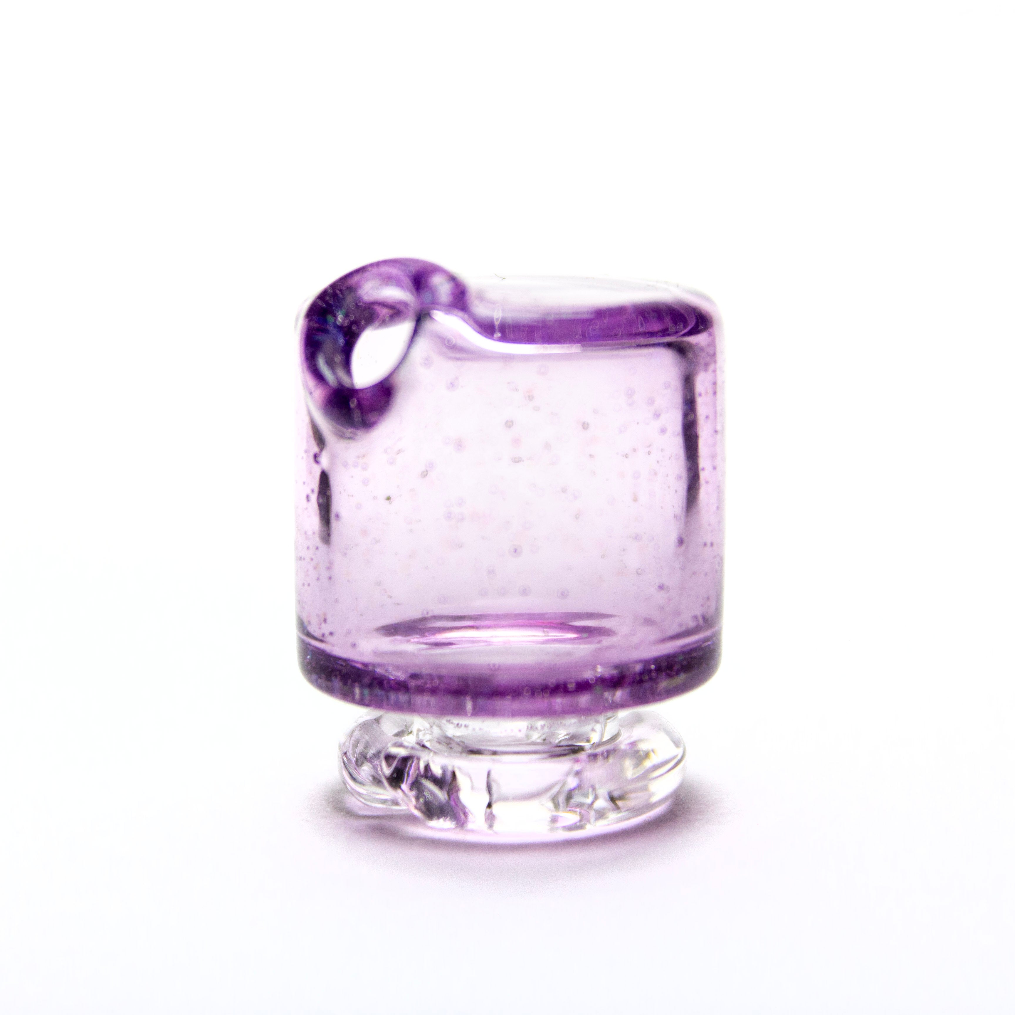 Sandalz Glass Gold Purple Crushed Opal Pivot Spinner Tip #SAN87 - Planet Caravan